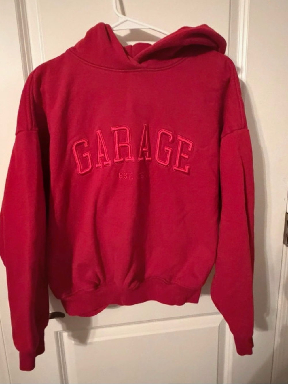 Garage Men's Bright Red Crewneck Hoodie